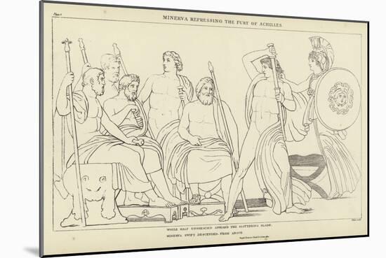 Minerva Repressing the Fury of Achilles-John Flaxman-Mounted Giclee Print