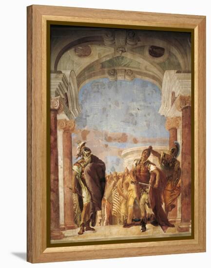 Minerva Restraining Achilles from Killing Agamemnon-Giambattista Tiepolo-Framed Premier Image Canvas