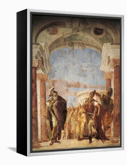 Minerva Restraining Achilles from Killing Agamemnon-Giambattista Tiepolo-Framed Premier Image Canvas