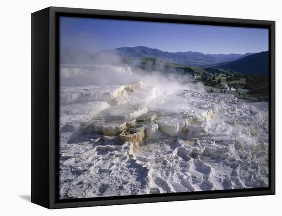 Minerva Spring, Mammoth Hot Springs, Yellowstone National Park, Wyoming-Geoff Renner-Framed Premier Image Canvas