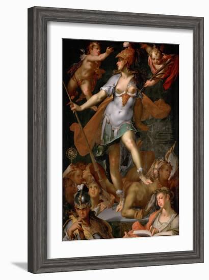 Minerva Victorious over Ignorance, Ca 1591-Bartholomeus Spranger-Framed Giclee Print