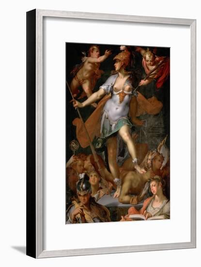 Minerva Victorious over Ignorance, Ca 1591-Bartholomeus Spranger-Framed Giclee Print
