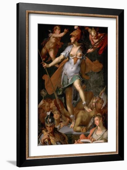 Minerva Victorious over Ignorance, Ca 1591-Bartholomeus Spranger-Framed Giclee Print