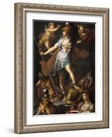 Minerva Victorious over Ignorance-Bartholomaeus Spranger-Framed Art Print