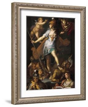 Minerva Victorious over Ignorance-Bartholomaeus Spranger-Framed Art Print