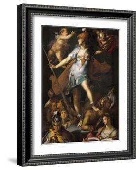 Minerva Victorious over Ignorance-Bartholomaeus Spranger-Framed Art Print