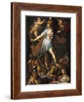 Minerva Victorious over Ignorance-Bartholomaeus Spranger-Framed Art Print