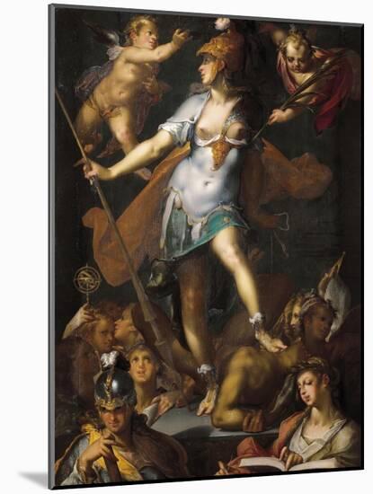 Minerva Victorious over Ignorance-Bartholomaeus Spranger-Mounted Art Print