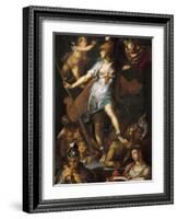 Minerva Victorious over Ignorance-Bartholomaeus Spranger-Framed Art Print