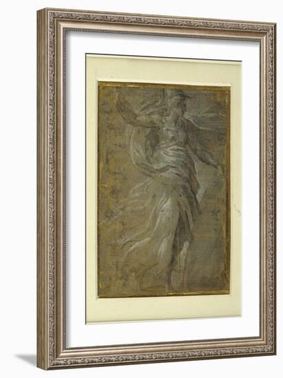 Minerva with a Shield in Her Left Hand, a Lance in Her Right-Parmigianino-Framed Giclee Print