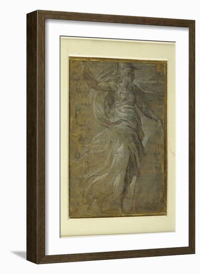 Minerva with a Shield in Her Left Hand, a Lance in Her Right-Parmigianino-Framed Giclee Print