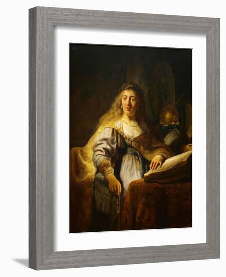 Minerva-Rembrandt van Rijn-Framed Art Print