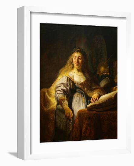 Minerva-Rembrandt van Rijn-Framed Art Print