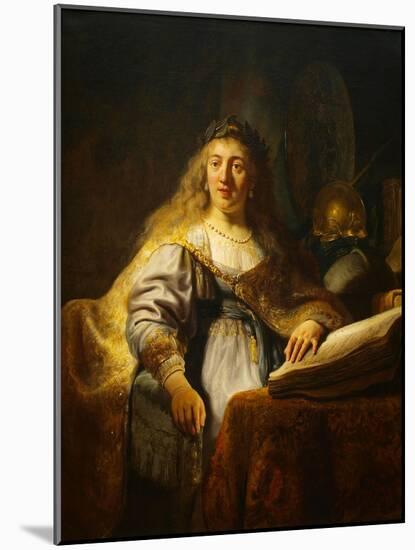 Minerva-Rembrandt van Rijn-Mounted Art Print