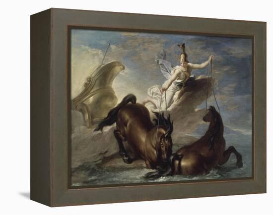 Minerve abreuve ses chevaux dans l'océan au retour d'un combat-René Antoine Houasse-Framed Premier Image Canvas