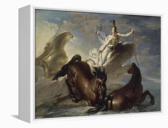 Minerve abreuve ses chevaux dans l'océan au retour d'un combat-René Antoine Houasse-Framed Premier Image Canvas
