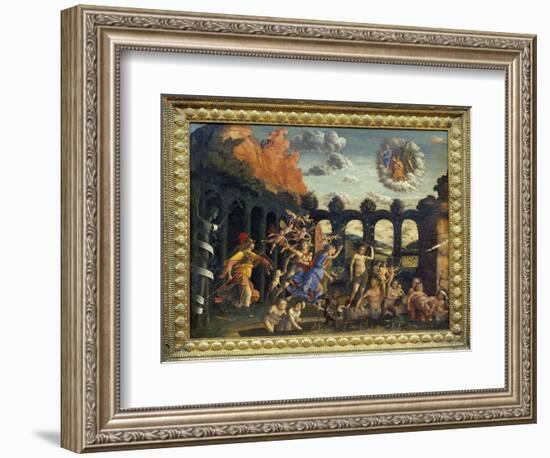 Minerve Chasing the Vices of the Garden of Virtue - Andrea Mantegna, circa 1497, Louvre Museum, Par-Andrea Mantegna-Framed Giclee Print