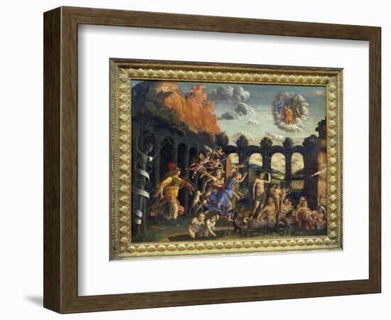 Minerve Chasing the Vices of the Garden of Virtue - Andrea Mantegna, circa 1497, Louvre Museum, Par-Andrea Mantegna-Framed Giclee Print