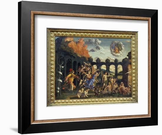 Minerve Chasing the Vices of the Garden of Virtue - Andrea Mantegna, circa 1497, Louvre Museum, Par-Andrea Mantegna-Framed Giclee Print