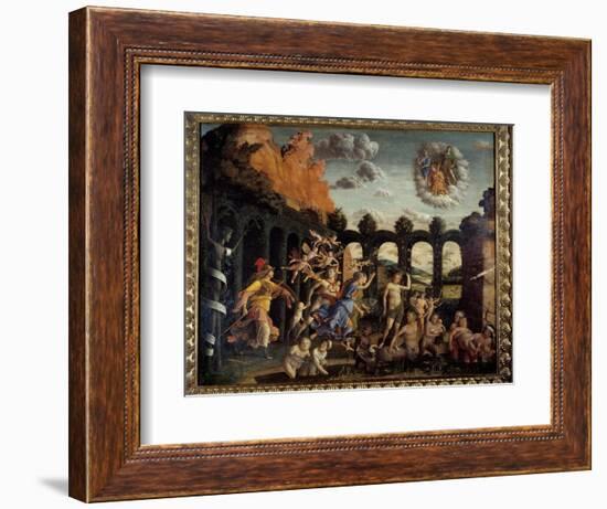 Minerve Chasing Vices from the Vertu Garden Painting by Andrea Mantegna (1431-1506) 15Th Century Su-Andrea Mantegna-Framed Giclee Print