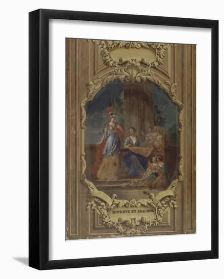 Minerve considérant l'ouvrage d'Arachné-Alexandre Ubelesqui-Framed Giclee Print