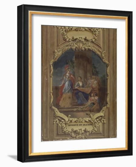 Minerve considérant l'ouvrage d'Arachné-Alexandre Ubelesqui-Framed Giclee Print