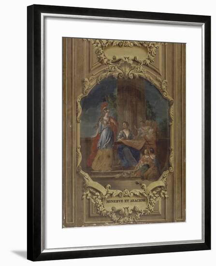 Minerve considérant l'ouvrage d'Arachné-Alexandre Ubelesqui-Framed Giclee Print