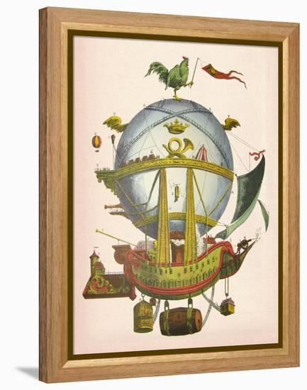 Minerve Hot Air Balloon-Fab Funky-Framed Stretched Canvas