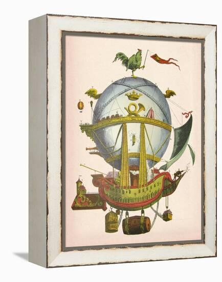 Minerve Hot Air Balloon-Fab Funky-Framed Stretched Canvas