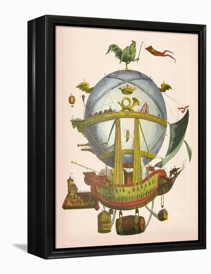 Minerve Hot Air Balloon-Fab Funky-Framed Stretched Canvas