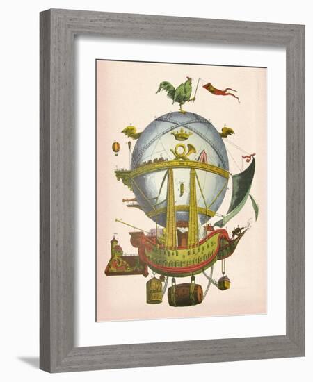 Minerve Hot Air Balloon-Fab Funky-Framed Art Print