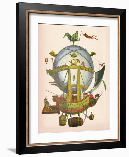 Minerve Hot Air Balloon-Fab Funky-Framed Art Print