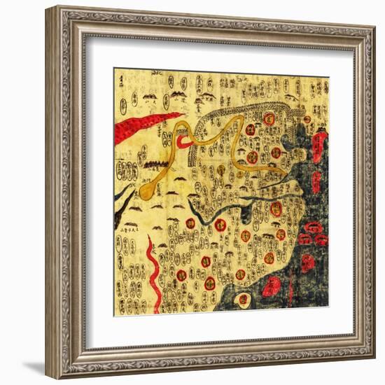 Ming Empire, China - Panoramic Map-Lantern Press-Framed Art Print