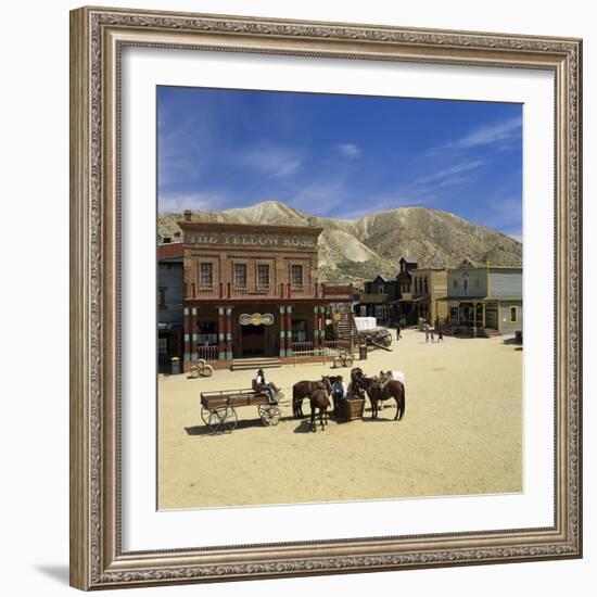 Mini Hollywood (Spaghetti Western Film Set), Near Tabernas, Andalucia, Spain, Europe-Stuart Black-Framed Photographic Print