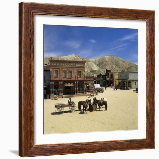 Mini Hollywood (Spaghetti Western Film Set), Near Tabernas, Andalucia, Spain, Europe-Stuart Black-Framed Photographic Print