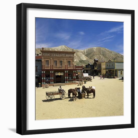 Mini Hollywood (Spaghetti Western Film Set), Near Tabernas, Andalucia, Spain, Europe-Stuart Black-Framed Photographic Print