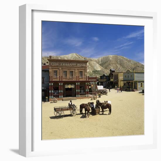 Mini Hollywood (Spaghetti Western Film Set), Near Tabernas, Andalucia, Spain, Europe-Stuart Black-Framed Photographic Print