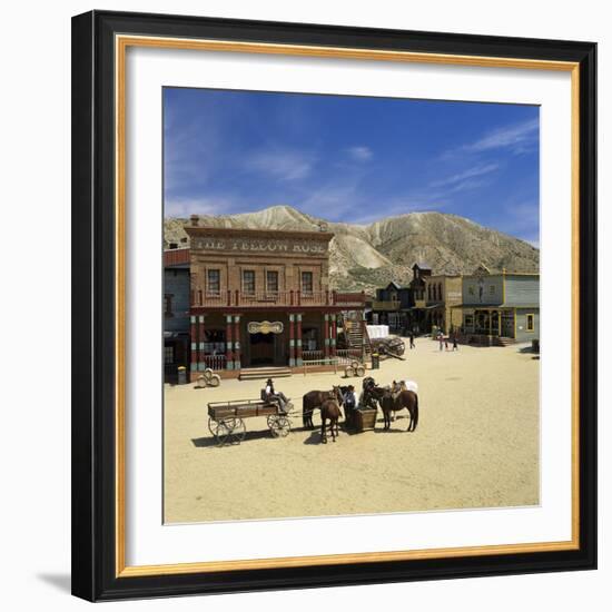 Mini Hollywood (Spaghetti Western Film Set), Near Tabernas, Andalucia, Spain, Europe-Stuart Black-Framed Photographic Print