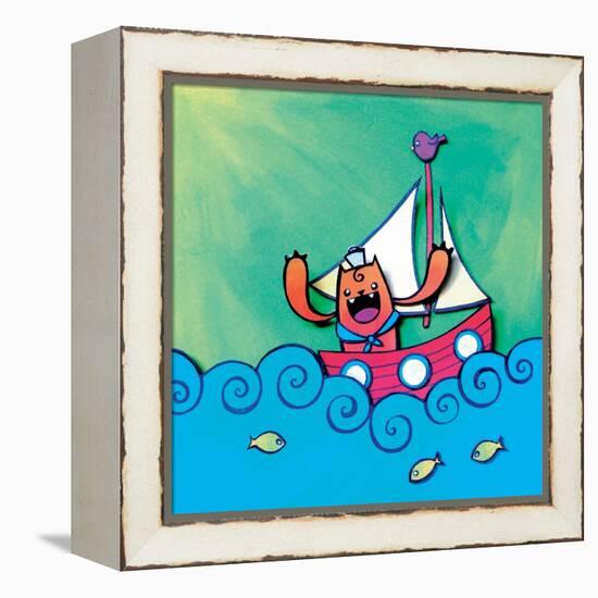 Mini Sailor Jaguar Annimo-null-Framed Stretched Canvas