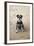 Mini Schnauzer Dog on Beach-null-Framed Photographic Print