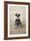 Mini Schnauzer Dog on Beach-null-Framed Photographic Print