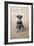 Mini Schnauzer Dog on Beach-null-Framed Photographic Print