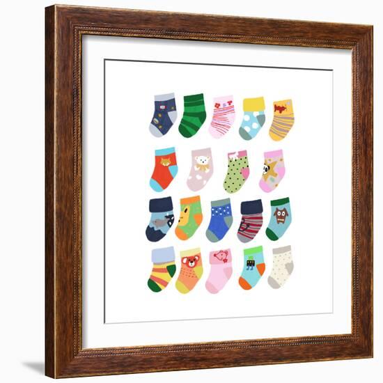 Mini Socks-Hanna Melin-Framed Giclee Print
