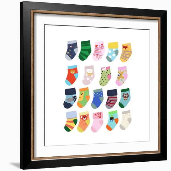 Mini Socks-Hanna Melin-Framed Giclee Print