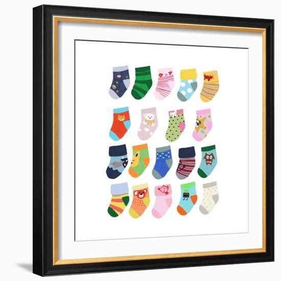 Mini Socks-Hanna Melin-Framed Giclee Print