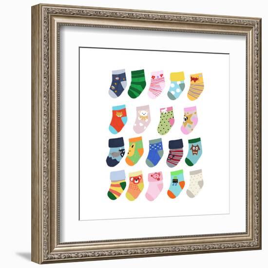 Mini Socks-Hanna Melin-Framed Art Print