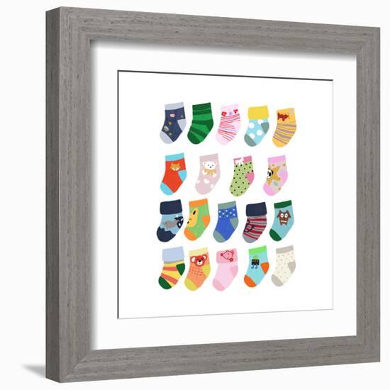 Mini Socks-Hanna Melin-Framed Art Print
