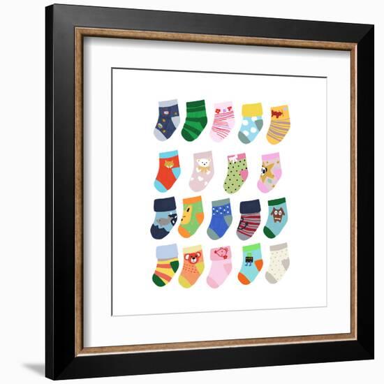 Mini Socks-Hanna Melin-Framed Art Print