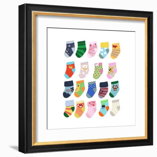 Mini Socks-Hanna Melin-Framed Art Print