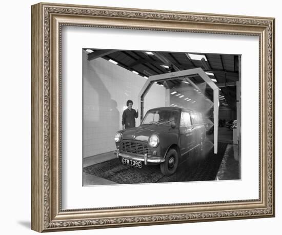 Mini Van Being Washed in a Car Wash, Co-Op Garage, Scunthorpe, Lincolnshire, 1965-Michael Walters-Framed Photographic Print